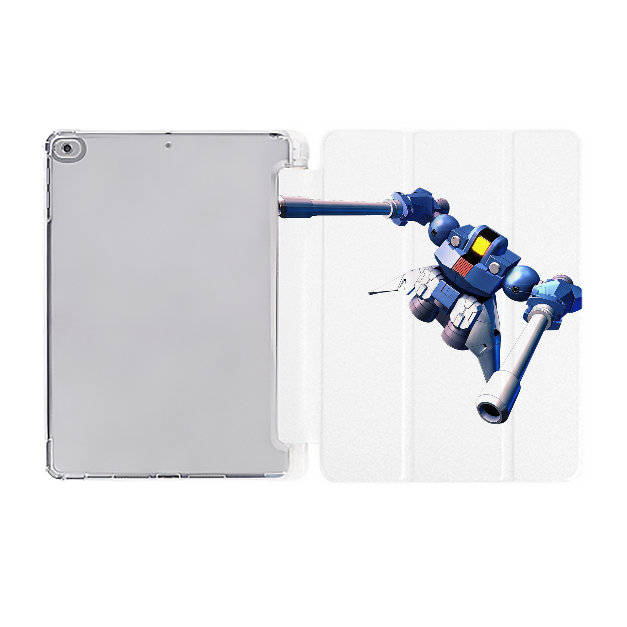 （画像用） 機動戦士ガンダム Mobile Suit Gundam IPad ケース ペン収納付き 三つ折りスタンド PUレザー×シリコン 対応機種9.5/10.5/10.9インチ